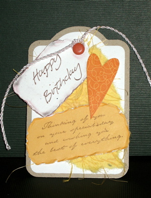 eclectic with happy heart stamp